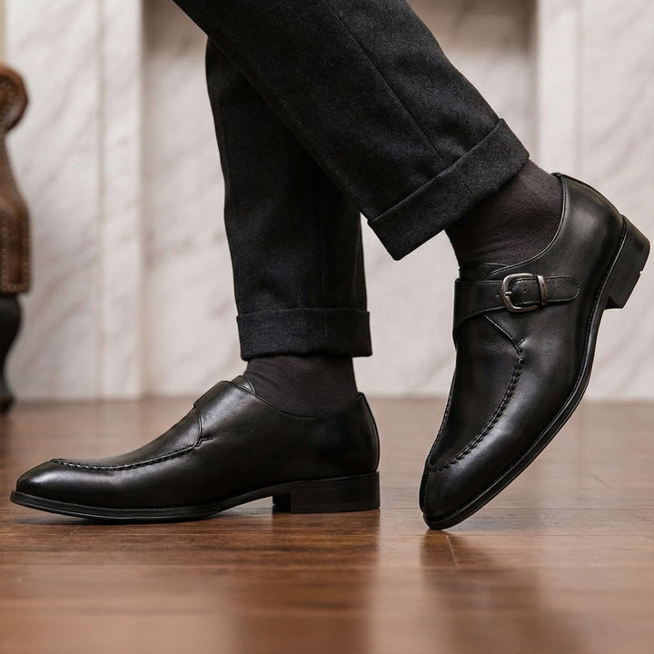 Marcello Leather Monk Strap Shoe